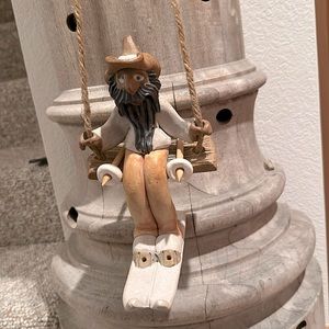 Hanging cowboy on skis!!